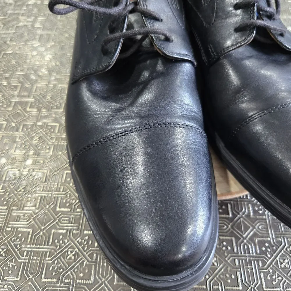 🐢 Clarks Men's Black Whiddon Cap Toe Oxford Size 10.5.